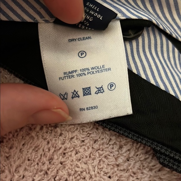 Lands End Charcoal Houndstooth Dress Pants - Picture 9 of 9